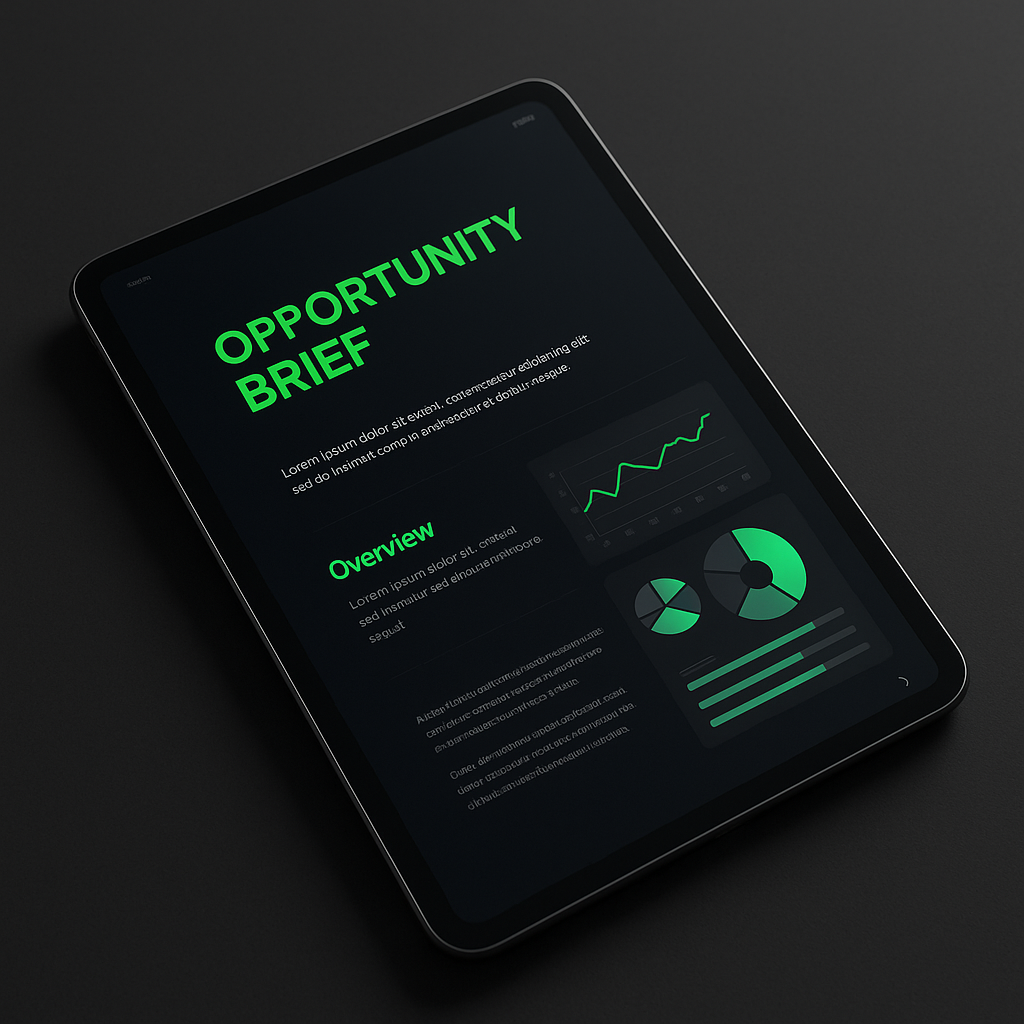 Opportunity Brief Report Mockup